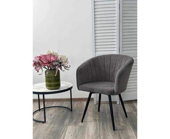 Стул RUNA, 360 град. поворот. B28 Темнор-серый, велюр / черный каркас, М-City, изображение 4 | Интернет магазин мебели и декора LifeDekor