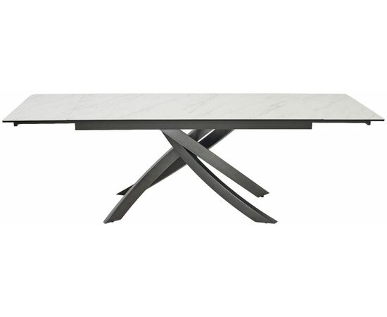 Стол ESTEBIO 160 KL-99 Белый мрамор матовый, итальянская керамика/ Серый металлик, ®DISAUR, изображение 6 | Интернет магазин мебели и декора LifeDekor