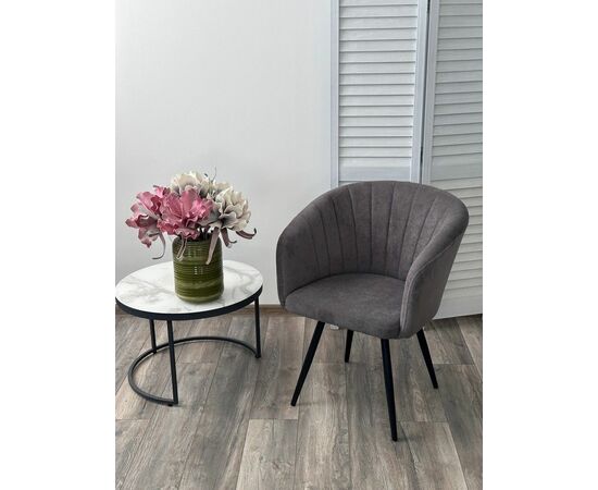 Стул RUNA, 360 град. поворот. B28 Темнор-серый, велюр / черный каркас, М-City, изображение 3 | Интернет магазин мебели и декора LifeDekor