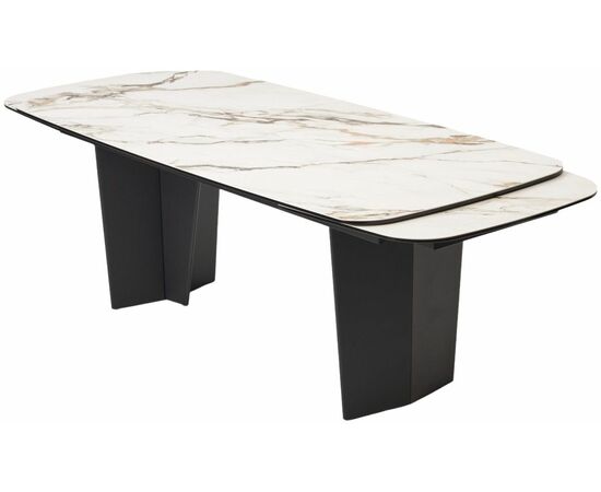 Стол MIKKEL 200 TL-188, испанская керамика / черный каркас каркас, ®DISAUR, изображение 10 | Интернет магазин мебели и декора LifeDekor