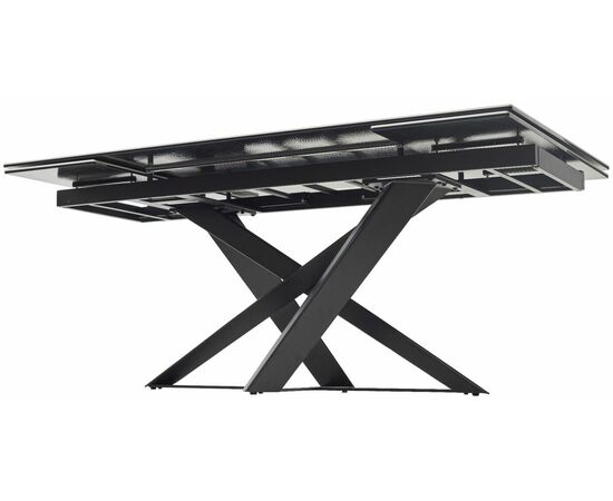 Стол VICENZA 180 раскладной GLOSS BULGARI WHITE, керамика / Черный, ®DISAUR, изображение 12 | Интернет магазин мебели и декора LifeDekor