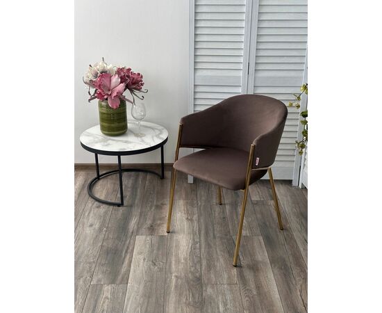 Стул DILL MOMO-05 тауп, велюр "беспальчиковый"/ золотой каркас М-City, изображение 4 | Интернет магазин мебели и декора LifeDekor