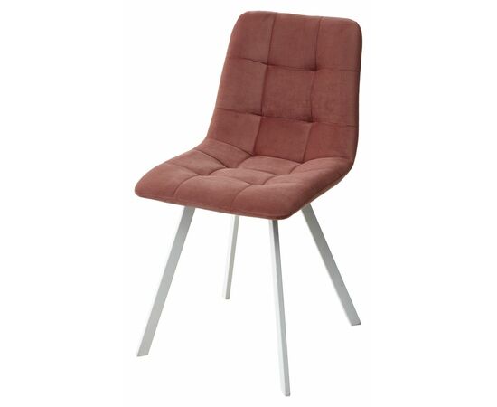 Стул CHILLI-Q SQUARE розовый #15, велюр / белый каркас, 4 шт./1 к, М-City | Интернет магазин мебели и декора LifeDekor