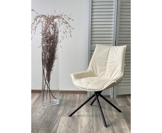 Стул ОСЛО Atmocfera 010 Бежевый / Orakul 160 Белый / Черный каркас M-City, изображение 2 | Интернет магазин мебели и декора LifeDekor