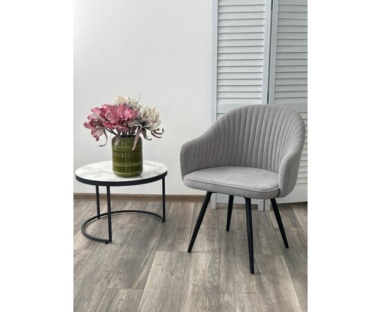 Стул AVIOR, 360 град. поворот. B22 Серый, велюр / черный каркас, М-City, изображение 5 | Интернет магазин мебели и декора LifeDekor