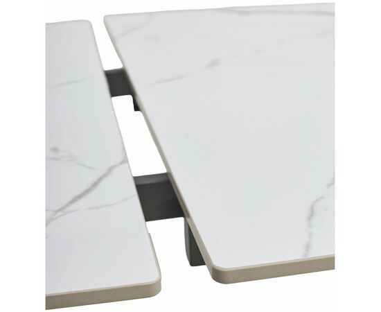 Стол ESTEBIO 160 GLOSS STATUARIO WHITE SOLID CERAMIC / Серый металлик, ®DISAUR, изображение 6 | Интернет магазин мебели и декора LifeDekor