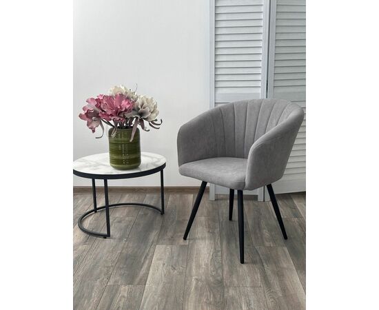 Стул RUNA, 360 град. поворот. B22 Серый, велюр / черный каркас, М-City, изображение 5 | Интернет магазин мебели и декора LifeDekor