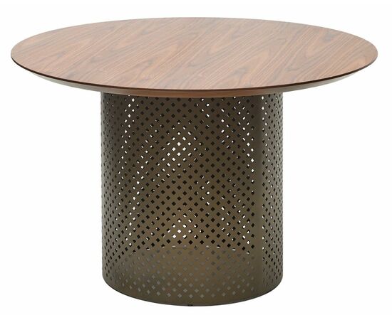 Стол RAFAEL 120 Орех 3001 МДФ / Бронза, ®DISAUR | Интернет магазин мебели и декора LifeDekor