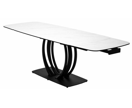 Стол MATERA 160 MARBLES KL-99 Белый мрамор матовый, итальянская керамика/ черный каркас М-City, изображение 8 | Интернет магазин мебели и декора LifeDekor