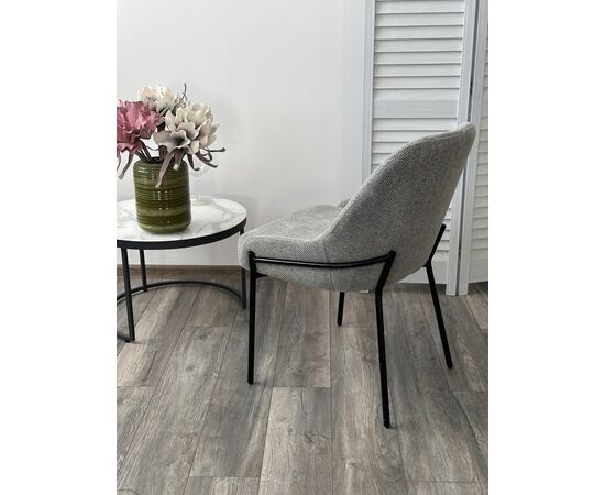 Стул GAVI Garna-018 серый, ткань / черный каркас, ®DISAUR, изображение 2 | Интернет магазин мебели и декора LifeDekor