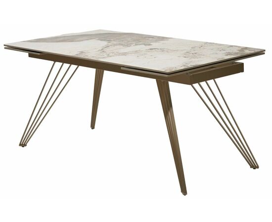 Стол ACERRA NEW 160 GLOSS LUXURY PANDORA SOLID CERAMIC/ каркас цвета шампань М-City, изображение 10 | Интернет магазин мебели и декора LifeDekor