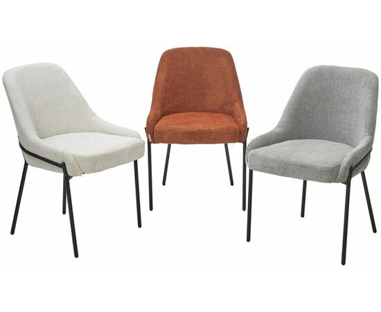 Стул GAVI Garna-018 серый, ткань / черный каркас, ®DISAUR, изображение 4 | Интернет магазин мебели и декора LifeDekor