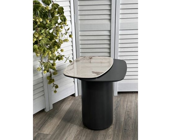 Стол кофейный ARVID PANDORA  керамика на стекле/ окрашенный МДФ / темно-серый МДФ каркас ®DISAUR, изображение 2 | Интернет магазин мебели и декора LifeDekor