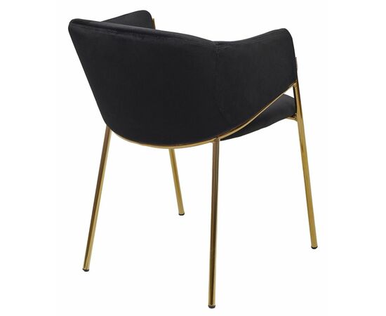 Стул DILL MOMO-47 черный, велюр "беспальчиковый"/ золотой каркас М-City, изображение 5 | Интернет магазин мебели и декора LifeDekor