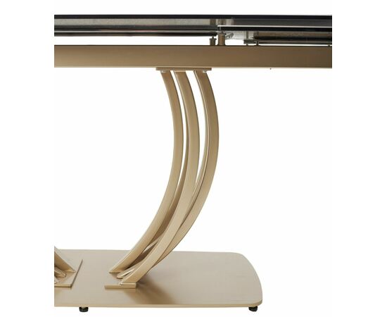 Стол MATERA 160 KL-188 Контрастный мрамор матовый, итальянская керамика/ каркас цвета шампань М-City, изображение 4 | Интернет магазин мебели и декора LifeDekor