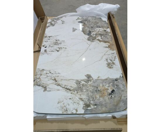 Стол STEFAN 180 GLOSS LUXURY PANDORA керамика, стекло/ каркас латте, ®DISAUR, изображение 11 | Интернет магазин мебели и декора LifeDekor