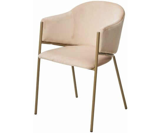 Стул ДИЛЛ, цвет H-06 Бежевый, велюр / шампань каркас М-City | Интернет магазин мебели и декора LifeDekor