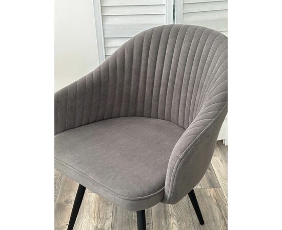 Стул AVIOR, 360 град. поворот. B28 Темно-серый, велюр / черный каркас, М-City, изображение 2 | Интернет магазин мебели и декора LifeDekor