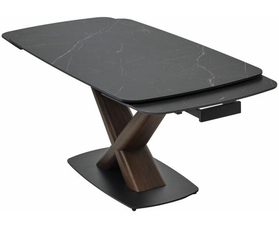 Стол BLANCO 160 MATT BLACK MARBLE SOLID CERAMIC / Орех, ®DISAUR, изображение 10 | Интернет магазин мебели и декора LifeDekor