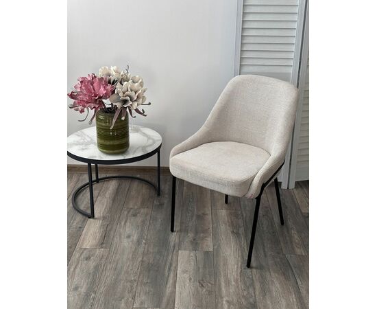 Стул GAVI Garna-157 светло-бежевый, ткань / черный каркас, ®DISAUR, изображение 3 | Интернет магазин мебели и декора LifeDekor