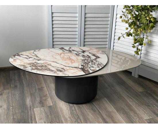 Стол кофейный NIKLAS TL-312 испанская керамика, стекло / МДФ окраш. /темно-серый МДФ каркас ®DISAUR, изображение 2 | Интернет магазин мебели и декора LifeDekor