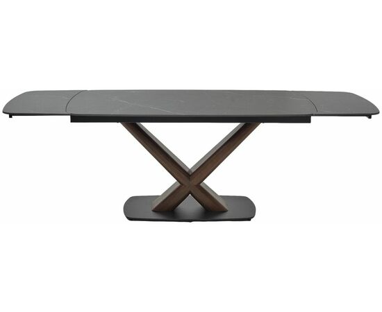 Стол BLANCO 160 MATT BLACK MARBLE SOLID CERAMIC / Орех, ®DISAUR, изображение 5 | Интернет магазин мебели и декора LifeDekor