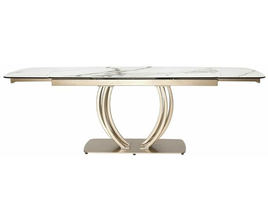 Стол MATERA 160 KL-188 Контрастный мрамор матовый, итальянская керамика/ каркас цвета шампань М-City, изображение 8 | Интернет магазин мебели и декора LifeDekor