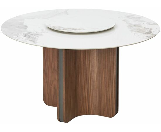 Стол CASTELA 135 Белый мрамор CA071, керамика / Орех, ®DISAUR, изображение 4 | Интернет магазин мебели и декора LifeDekor