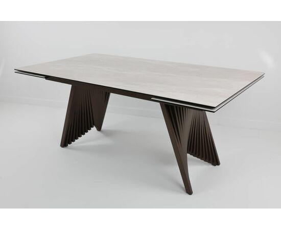 Стол IVAR 180 MARBLES TL-109 Серый мрамор, испанская керамика/Шоколадное золото каркас, ®DISAUR, изображение 4 | Интернет магазин мебели и декора LifeDekor