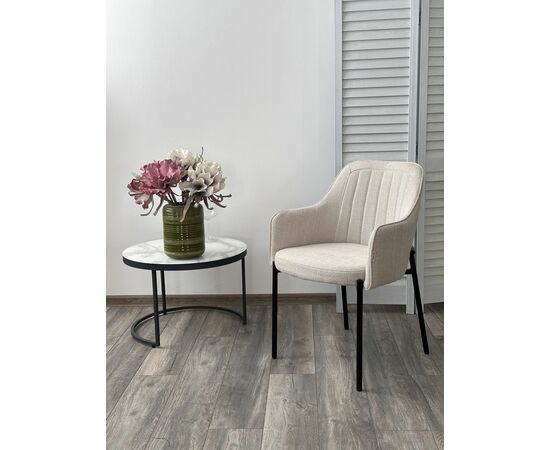 Стул WILSON Daly-02 светло-бежевый, ткань / черный каркас, ®DISAUR, изображение 2 | Интернет магазин мебели и декора LifeDekor