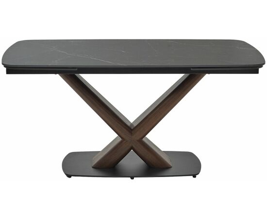 Стол BLANCO 160 MATT BLACK MARBLE SOLID CERAMIC / Орех, ®DISAUR, изображение 6 | Интернет магазин мебели и декора LifeDekor