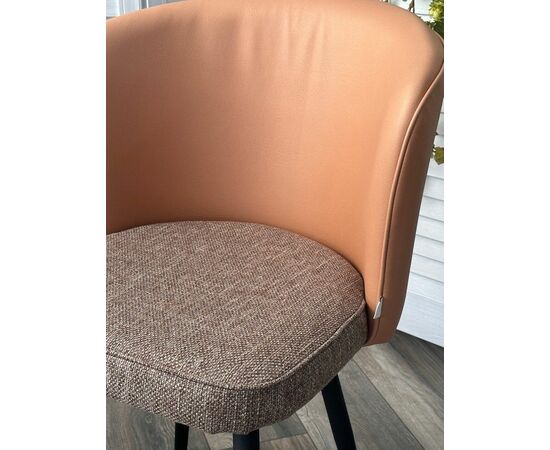 Стул МОНЕ MELANGE 290 рогожка / ENZO 210 экокожа / Черный каркас M-City, изображение 2 | Интернет магазин мебели и декора LifeDekor