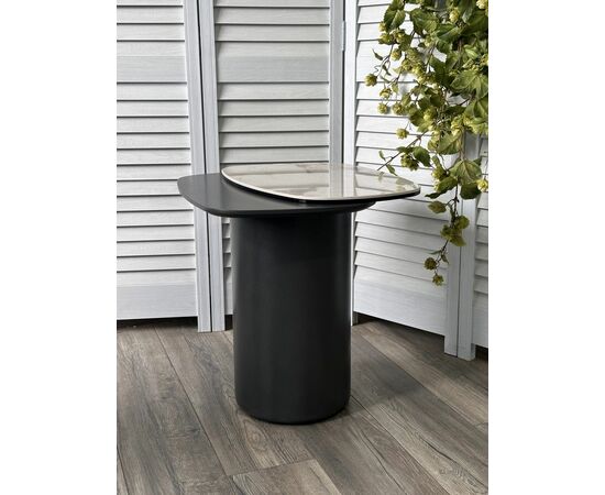 Стол кофейный ARVID PANDORA  керамика на стекле/ окрашенный МДФ / темно-серый МДФ каркас ®DISAUR, изображение 4 | Интернет магазин мебели и декора LifeDekor