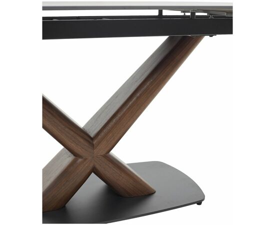 Стол BLANCO 160 MATT BLACK MARBLE SOLID CERAMIC / Орех, ®DISAUR, изображение 2 | Интернет магазин мебели и декора LifeDekor