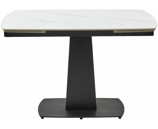 Стол BALDE 140 MATT WHITE MARBLE SOLID CERAMIC / BLACK, ®DISAUR, изображение 8 | Интернет магазин мебели и декора LifeDekor