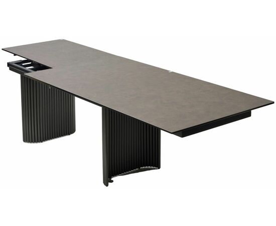 Стол RAGNAR 180 цвет 1697 Коричневая кожа, керамика / Темно-серый каркас, ®DISAUR, изображение 8 | Интернет магазин мебели и декора LifeDekor