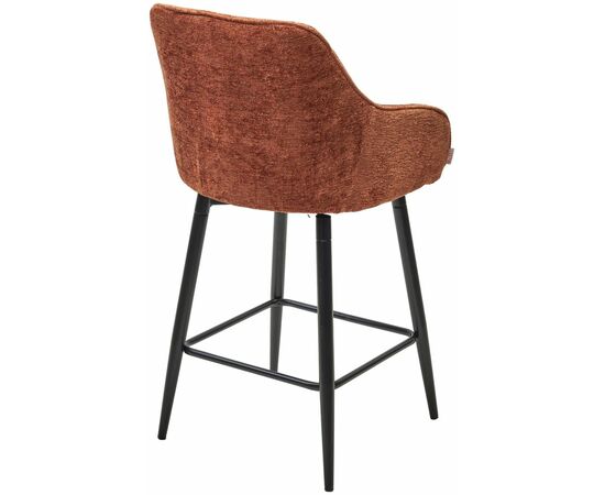 Полубарный стул ERYK 180 град. поворот. 3018-09 коричневый, шенилл / черный каркас (H=67), ®DISAUR, изображение 6 | Интернет магазин мебели и декора LifeDekor