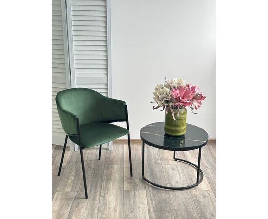 Стул ДИЛЛ, цвет H-30 изумрудный, велюр / черный каркас М-City, изображение 3 | Интернет магазин мебели и декора LifeDekor