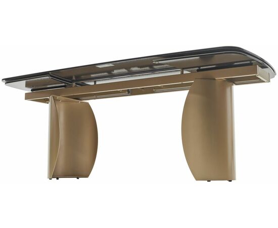 Стол BRONTE 200 раскладной KL-188 Контрастный мрамор матовый, итальянская керамика/ Шампань, ®DISAUR, изображение 4 | Интернет магазин мебели и декора LifeDekor