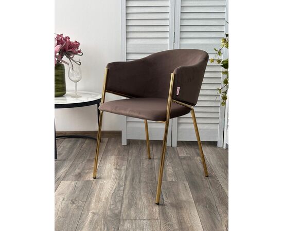 Стул DILL MOMO-05 тауп, велюр "беспальчиковый"/ золотой каркас М-City, изображение 3 | Интернет магазин мебели и декора LifeDekor