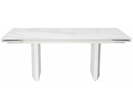 Стол МОЦАРТ 200 Белый мрамор, стекло / Белый М-City, изображение 3 | Интернет магазин мебели и декора LifeDekor