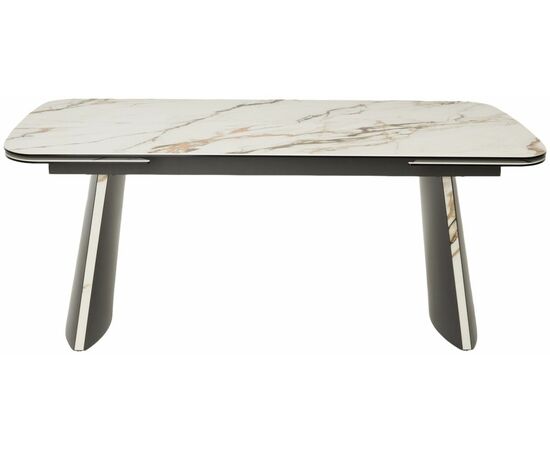 Стол VALDEMAR 180 KL-188 итальянская керамика, стекло/ каркас темно-серый/Kl-188, ®DISAUR, изображение 3 | Интернет магазин мебели и декора LifeDekor