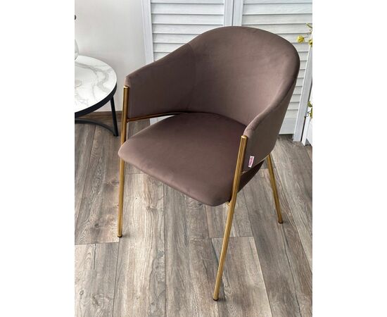 Стул DILL MOMO-05 тауп, велюр "беспальчиковый"/ золотой каркас М-City, изображение 2 | Интернет магазин мебели и декора LifeDekor
