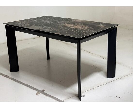 Стол CREMONA 180 KL-176, итальянская керамика/ Черный каркас, ®DISAUR, изображение 3 | Интернет магазин мебели и декора LifeDekor