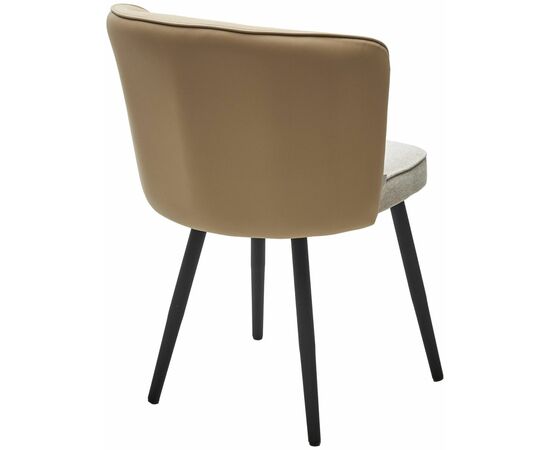 Стул МОНЕ ROVENA IVORI ткань / ORAKUL 130 экокожа / Черный каркас M-City, изображение 6 | Интернет магазин мебели и декора LifeDekor