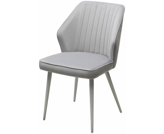 Стул SEATTLE-V СВЕТЛО-СЕРЫЙ BM-4, велюр / белый каркас М-City | Интернет магазин мебели и декора LifeDekor