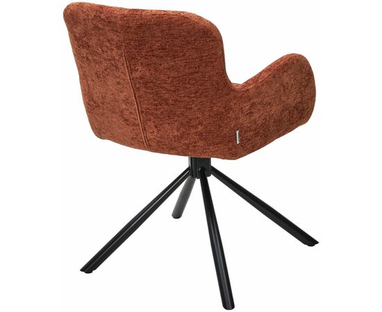 Стул KAROL 180 град. поворот. 3018-09 терракотовый, шенилл/ черный каркас, ®DISAUR, изображение 6 | Интернет магазин мебели и декора LifeDekor