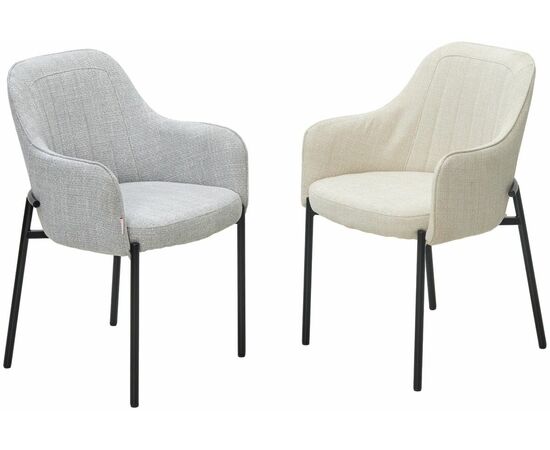 Стул WILSON Daly-02 светло-бежевый, ткань / черный каркас, ®DISAUR, изображение 4 | Интернет магазин мебели и декора LifeDekor