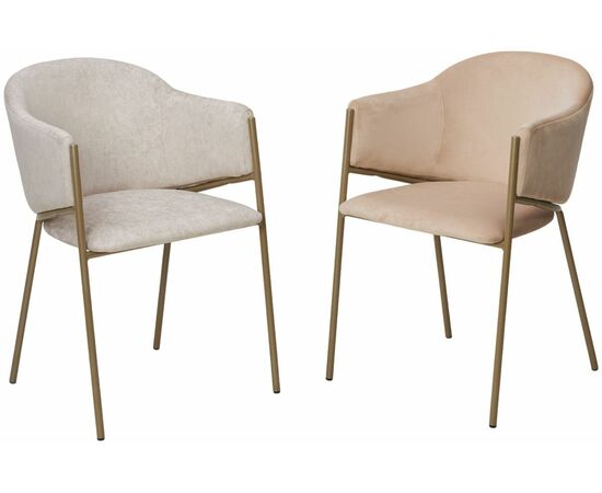 Стул ДИЛЛ, цвет H-06 Бежевый, велюр / шампань каркас М-City, изображение 6 | Интернет магазин мебели и декора LifeDekor