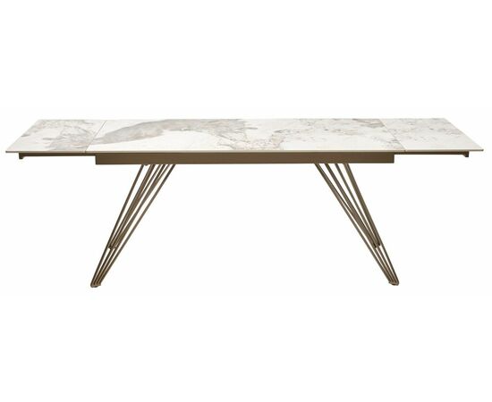 Стол ACERRA NEW 160 GLOSS LUXURY PANDORA SOLID CERAMIC/ каркас цвета шампань М-City, изображение 5 | Интернет магазин мебели и декора LifeDekor